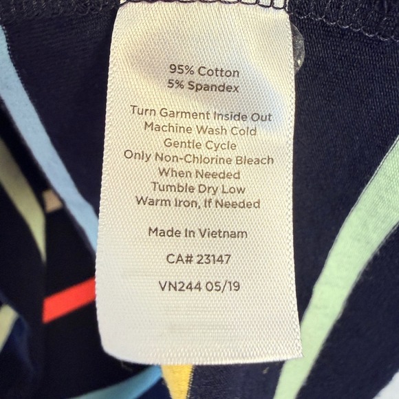 Talbots Lucia Stripe Turtleneck Top Womens Plus X Navy Blue Multi Long Sleeve - Picture 5 of 5